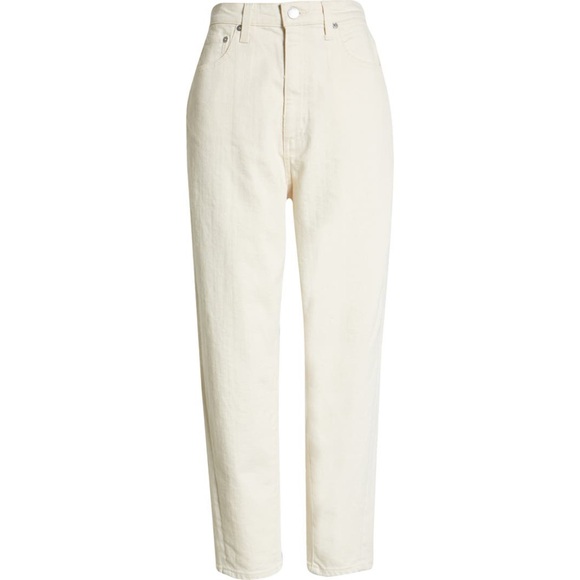 AG Renn High Rise Crop Barrel Leg Jeans // Ecru Dunes - Picture 5 of 13